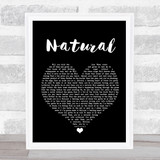 Imagine Dragons Natural Black Heart Song Lyric Quote Print