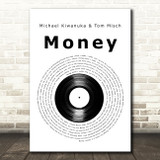 Michael Kiwanuka & Tom Misch Money Vinyl Record Decorative Wall Art Gift Song Lyric Print