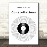 Enter Shikari Constellations Vinyl Record Decorative Wall Art Gift Song Lyric Print
