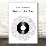 One Direction End of the Day Vinyl Record Decorative Wall Art Gift Song Lyric Print