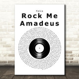 Falco Rock Me Amadeus Vinyl Record Decorative Wall Art Gift Song Lyric Print