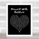 Oasis Married With Children Black Heart Song Lyric Quote Print