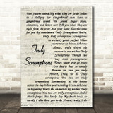 Richard M. Sherman & Robert B. Sherman Truly Scrumptious Vintage Script Wall Art Song Lyric Print