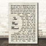 Jay and the Americans This Magic Moment Vintage Script Decorative Wall Art Gift Song Lyric Print