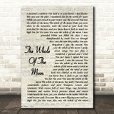 The Waterboys The Whole Of The Moon Vintage Script Decorative Wall Art Gift Song Lyric Print