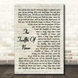 JOHNNY MATHIS The Twelfth Of Never Vintage Script Decorative Wall Art Gift Song Lyric Print