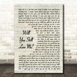 Chicago Will You Still Love Me Vintage Script Decorative Wall Art Gift Song Lyric Print