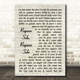 David Bowie Ragazzo Solo, Ragazza Sola Vintage Script Decorative Gift Song Lyric Print
