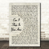 Willie Nelson Can I Sleep in Your Arms Vintage Script Decorative Gift Song Lyric Print