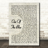 Delta Goodrem Out Of The Blue Vintage Script Decorative Wall Art Gift Song Lyric Print