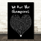 Queen We Are The Champions Black Heart Song Lyric Quote Print