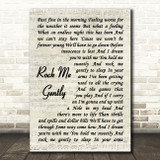 Erasure Rock Me Gently Vintage Script Decorative Wall Art Gift Song Lyric Print