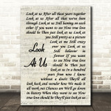 Vince Gill Look at Us Vintage Script Decorative Wall Art Gift Song Lyric Print
