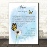 Built to Spill Else Butterfly & Dandelion Song Lyric Print