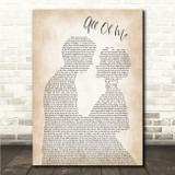 John Legend All Of Me Man & Lady Song Lyric Print