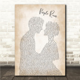Prince Purple Rain Man & Lady Song Lyric Print
