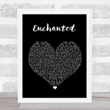 Taylor Swift Enchanted Black Heart Song Lyric Quote Print