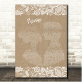 Kellie Coffey Promise Burlap & Lace Song Lyric Print