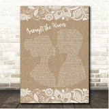 Pearl Jam Amongst the Waves Burlap & Lace Song Lyric Print
