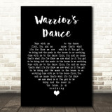 The Prodigy Warrior's Dance Black Heart Song Lyric Quote Print