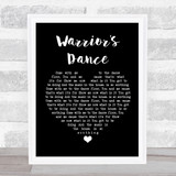 The Prodigy Warrior's Dance Black Heart Song Lyric Quote Print