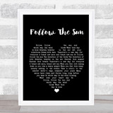 Xavier Rudd Follow The Sun Black Heart Song Lyric Quote Print