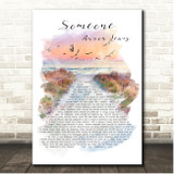 Aaron Lewis Someone Beach Sunset Birds Memorial Song Lyric Print