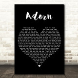 Miguel Adorn Black Heart Song Lyric Quote Print