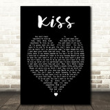 Prince Kiss Black Heart Song Lyric Quote Print