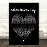 Prince When Doves Cry Black Heart Song Lyric Quote Print