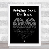 Simply Red Holding Back The Years Black Heart Song Lyric Quote Print