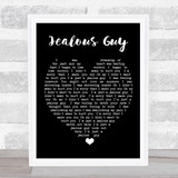 Jealous Guy John Lennon Black Heart Quote Song Lyric Print