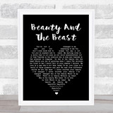 Stevie Nicks Beauty And The Beast Black Heart Song Lyric Quote Print