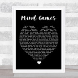Mind Games John Lennon Black Heart Quote Song Lyric Print