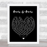 Over & Over Fleetwood Mac Black Heart Quote Song Lyric Print