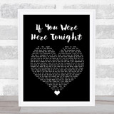 Alexander O'Neal If You Were Here Tonight Black Heart Song Lyric Print