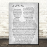 Tom Petty Alright For Now Father & Child Grey Song Lyric Print