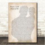 Doris Day Dream a Little Dream of Me Father & Baby Song Lyric Print