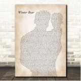 Coby Grant Winter Bear Father & Baby Song Lyric Print