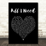AWOLNATION All I Need Black Heart Song Lyric Print