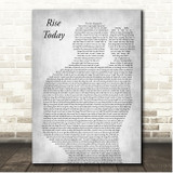 Alter Bridge Rise Today Father & Baby Grey Song Lyric Print