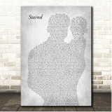 Staind Zoe Jane Father & Baby Grey Song Lyric Print