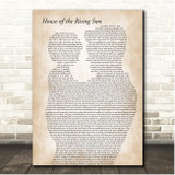 The Animals House of the Rising Sun Father & Child Song Lyric Print