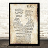 Lady Gaga & Bradley Cooper Shallow Gay Couple Dancing Song Lyric Print