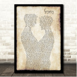 Lady Gaga Gypsy Gay Couple Dancing Song Lyric Print