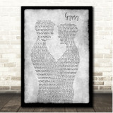 Lady Gaga Gypsy Grey Black Border Gay Men Song Lyric Print