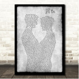 Reba McEntire I'll Be Grey Black Border Gay Men Song Lyric Print