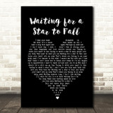 Boy Meets Girl Waiting for a Star to Fall Black Heart Song Lyric Print