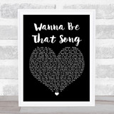 Brett Eldredge Wanna Be That Song Black Heart Song Lyric Print