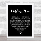 Bring Me The Horizon Follow You Black Heart Song Lyric Print